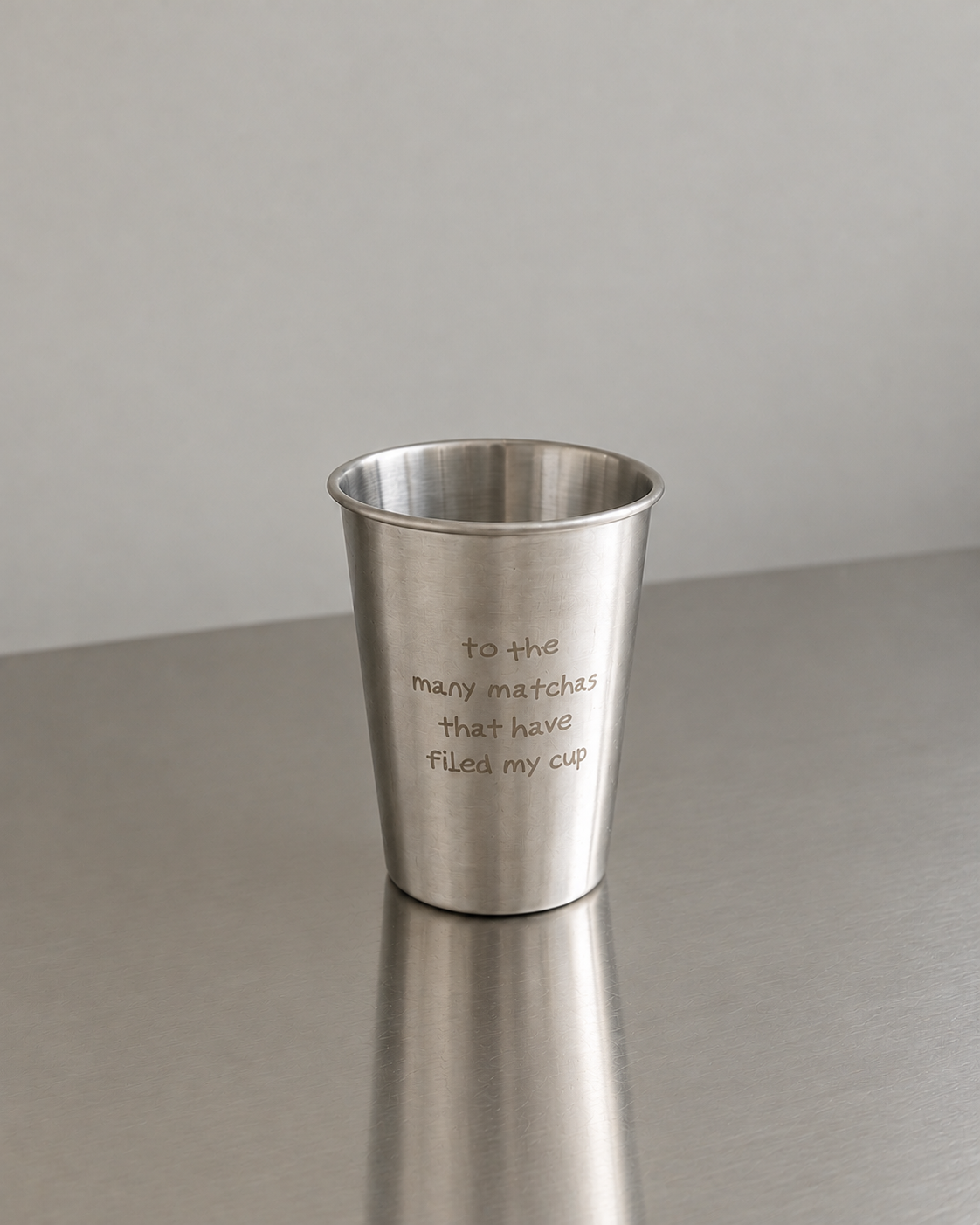NEW — limited edition stainless steel cup